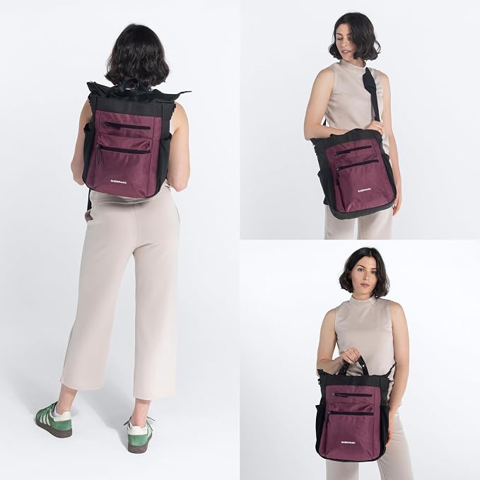 Sherpani Soleil, Anti Theft Convertible Backpack Tote (Pink Smoky Orchid) | 18L Travel Shoulder Bag, Everyday Crossbody Purse, RFID Protection, Business Daypack, Travel Gift for Women, Fits 13" Laptop - Image 2