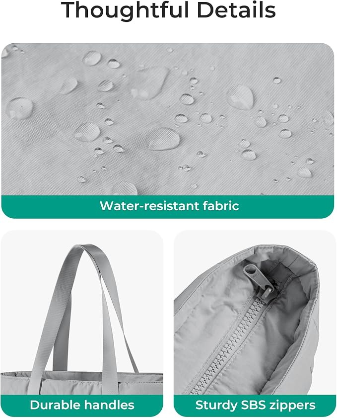BAGSMART Tote Bag for Women, Tote Bag with Zipper Work Tote with Compartments Nurse Shoulder Hanbag for Travel, Gym - Image 6