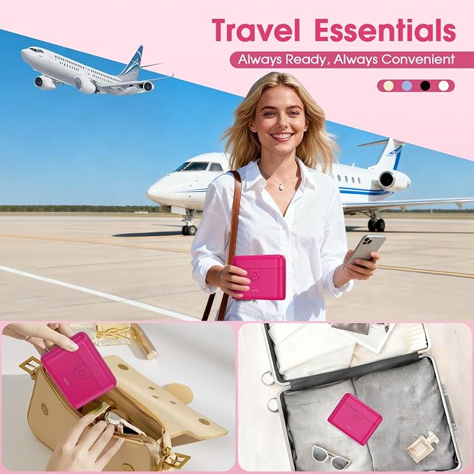 Travel Bottles TSA 4x2oz With Case Leak-Proof Hot Pink | Durable ABS hard case, press-to-unlock, 4 individual compartments, wide-mouth bottles for easy fill, leak-proof seals - Image 6