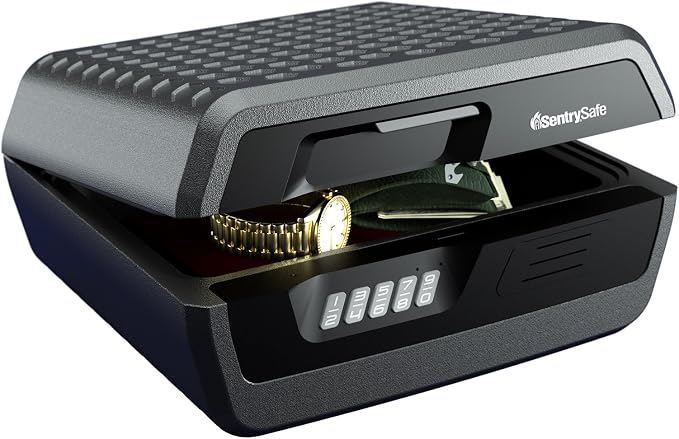 SentrySafe Fireproof and Waterproof Lock Box with Digital Keypad Lock, Shelf Safe for Documents, Jewelry, 0.36 Cubic Feet, 7.6 x 16.5 x 14.8 Inches, CHW30300 | Fire and Water Resistant Shelf Safe, Electronic Programmable Digital Lock, Interior Organiza... - Image 4