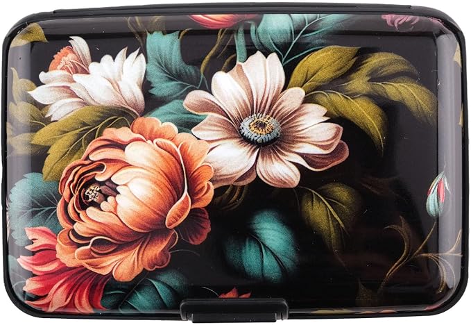 RFID Blocking Credit Card Holder for Men Women - Stylish Travel Wallet - Best protection for Bank Debit, ID, ATM, Cards against Scanning Criminals (peony) - Image 2