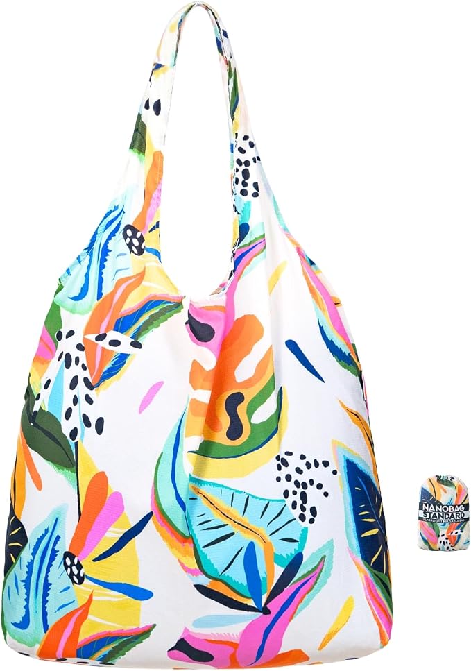 Nanobag Standard 19L Tote Foldable Packable Reusable Grocery Shopping Bag | 0.9 oz Premium Portable Collapsible Ultralight Pocket-Sized for Everyday Use & Travel by Nanobag