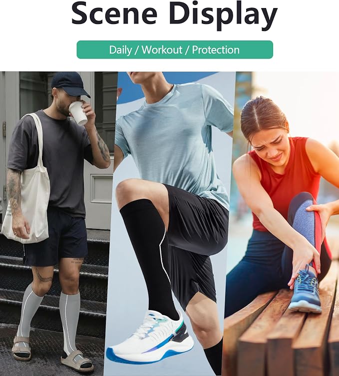 FuelMeFoot 3 Pack Copper Compression Socks - Compression Socks Women & Men Circulation - Best for Medical,Running,Athletic - Image 3