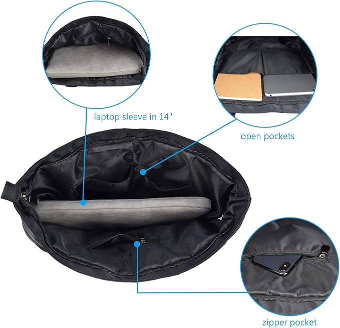 CLOUDMUSIC Shoulder Tote Bag For Nurses Teachers Work Gym Travel Beach Women With Large Capacity Waterproof - Image 7