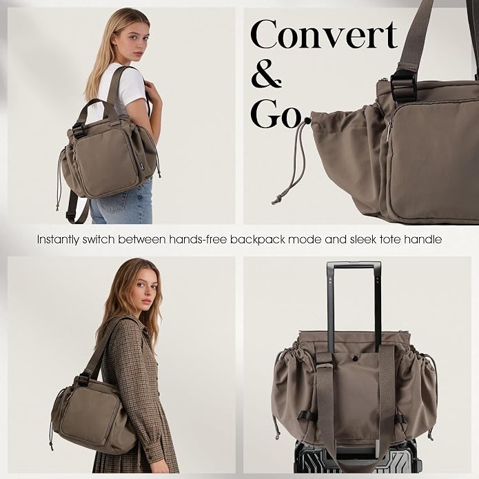 Everyday Bag Tote for Women, Spacious Diaper Bag with 16 Pockets, Durable Travel Bag, Sleek Work Shoulder Bag - Image 3