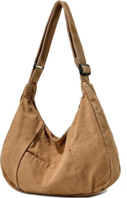 Canvas Hobo Crossbody Tote Bag for Women and Men Messenger Bags | Canvas Tote Bag With Zipper,Canvas Crossbody Bag,Canvas Hobo Bag,Shoulder Bag for Women,Travel Work College Purse Handbag by Unknown