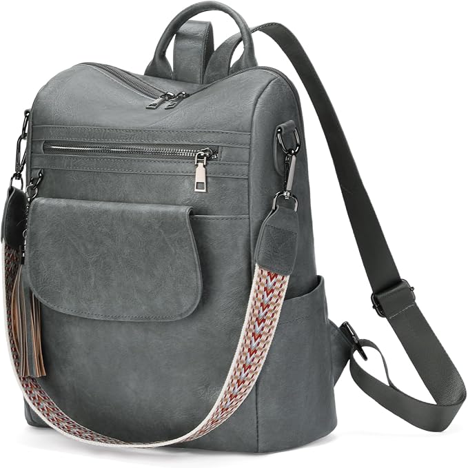 GAEKEAO Backpack Purse for Women PU Leather Anti-theft Backpack Ladies Convertible Large Travel Designer Fashion Shoulder Bag by GAEKEAO