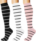 Breslatte Compression Socks for Women Men 15-20 mmHg | Graduated compression stockings knee high athletic support socks for travel running flying nurse pregnant by Breslatte