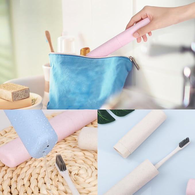 Hooqict 4 Pack Travel Toothbrush Case Portable Travel Toothbrush Holder Plastic Toothbrush Container Protector Cover Case for Traveling, Bathroom, Camping, Home, School, Business - Image 7
