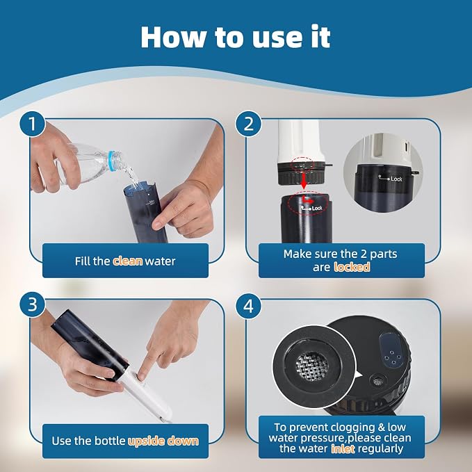 Hibbent 2 Pack Portable Bidet for Travel, High Pressure Handheld Electric Bidet Sprayer for Women & Men, Personal Hygiene Cleaning, Soothing Postpartum Care, Black - Image 9