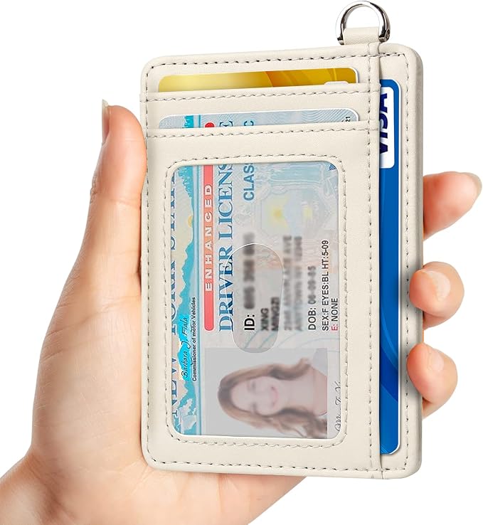 Slim Minimalist Front Pocket Wallet, RFID Blocking Credit Card Holder Wallet with Detachable D-Shackle for Men Women - Image 2