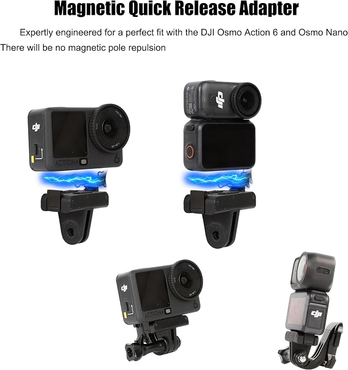 PellKing Magnetic Quick Release Vlog Mount Kit (Chest Harness,Head Mount,Wrist Strap, Backpack Clip) for DJI Osmo Action 6/Osmo Nano, 4-in-1 First Person POV Hands-Free Recording Accessory - Image 3