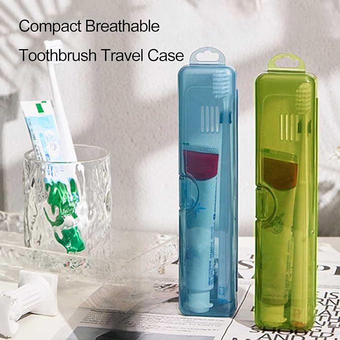 2 Packs Toothbrush Travel Case, Breathable Toothbrush Travel Holders | Quick Drying, Compact Portable Toothbrush Holder for Travel, Sleepovers, Vacation, Camping,Gym, Business Trips,Office, Cruise - Image 3