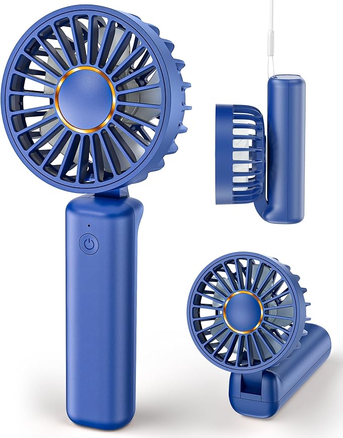 Portable Mini Fan, Handheld Fan, Small Desk Fans 180° Adjustable, 3-8 Hours Working Time, 3 Speeds, 1800mAh Battery Operated Fans USB Rechargeable for Indoor Outdoor Travel - Image 8