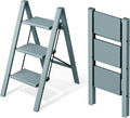 Mayi Plus 3 Step Stool Foldable, Aluminum, Lightweight Step Ladder | Extra-wide anti-slip folding steps with 330 lbs, for home,kitchen,office,outdoor,office,Blue by MAYIPLUS