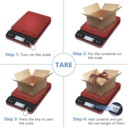 QP Shipping Scale, 86lb/0.1oz Digital Scale for Packages, Postal Scale with Hold/Tare Function, Back-lit LCD Display, Flip-up Holder, Shipping Scale for Small Business, Battery & Tape Measure Included - Image 4