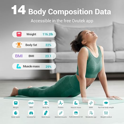 Smart Scale for Body Weight Digital Bathroom Scale with BMI Body Fat | Accurate Body Composition Scale for Home Families, Men, Women, the Elderly Use Weight Loss Tracking Compact Size 400lb - Image 2