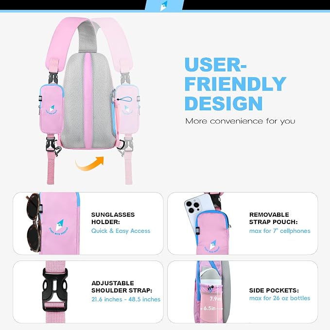 Seektop RFID Anti-Theft Crossbody Bag Sling Backpack for Women & Men, Casual Chest Daypack for Daily Travel - Image 5