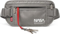 NASA Money Belt with RFID-Secured Passport Protection (Lunar Grey) | Concealed Carry | Genuine NASA Insignia | RFID Blocking | YKK Zippers | Breathable Mesh | Key Carabiner by Unknown