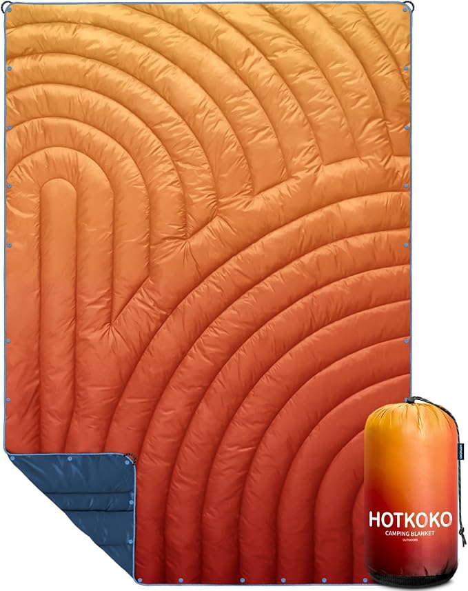 Camping Blanket,Puffy Lightweight Packable Camping Blanket forOutdoor,Camping,Traveling, Stadium, Hiking, Picnics by hotkoko