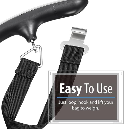 Fosmon Digital Luggage Scale, Backlight Baggage Scale, 2 Pack Silver | 110lbs Max Capacity, LCD Backlight Display, Tare Function, Stainless Steel Hanging Scale, Travel Baggage Essentials - Image 6