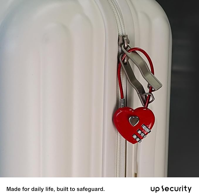 Small Combination Padlock, Cable Locks with Combination, Cute Padlock with Number, Combo Cable Lock for Luggage, Suitcase, Gym Locker, Backpack Zipper, Bag, Toolbox, Helmet, Travel Safe - Image 7
