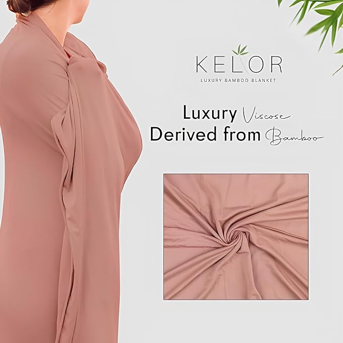 Luxury Cooling Travel Blanket - Stretchy, Lightweight Soft & Breathable Shawl Wraps for Women - Image 4