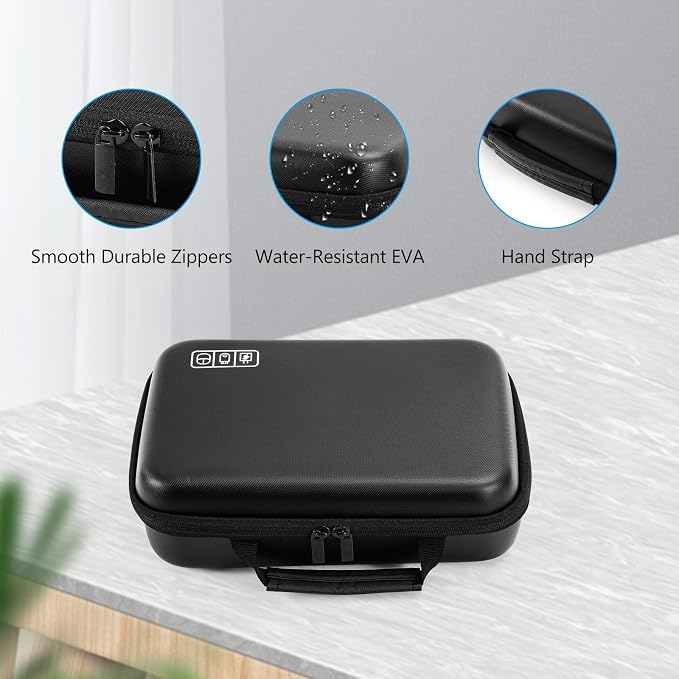 ProCase Hard Travel Electronic Organizer Case for MacBook Power Adapter Chargers Cables Power Bank Apple Magic Mouse Apple Pencil USB Flash Disk SD Card Small Portable Accessories Bag - Image 8