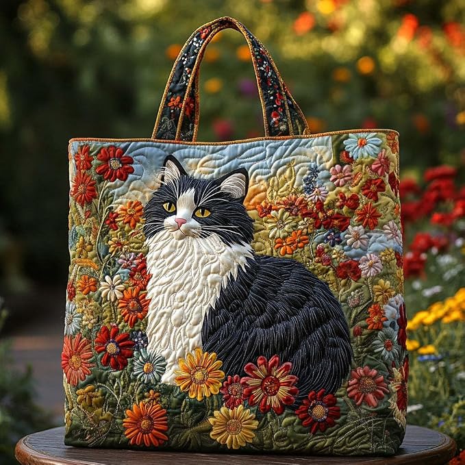 Women's Quilted Tote Bag – Lightweight Large Capacity Foldable for Travel | 20.87" L x 15.75" H - Image 5