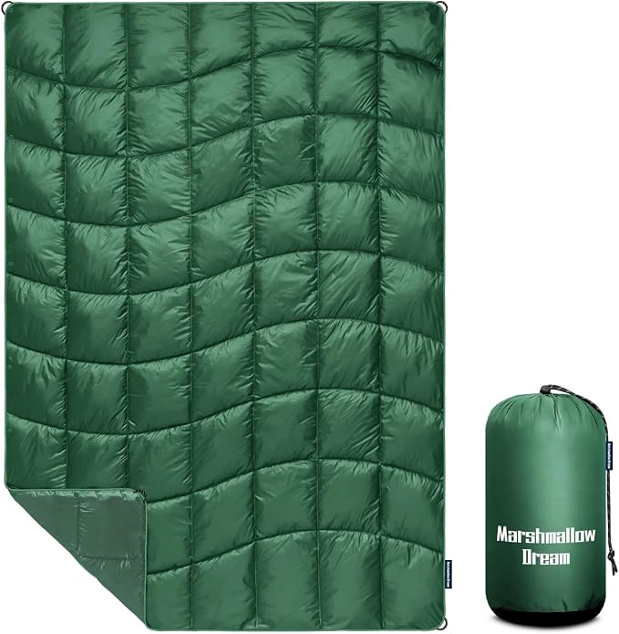 Camping Blanket, Puffy Blanket Lightweight Windproof Water Resistant for Outdoors,Hiking, Backpacking,Beach,Car,Picnic,Stadium by MarshmallowDream
