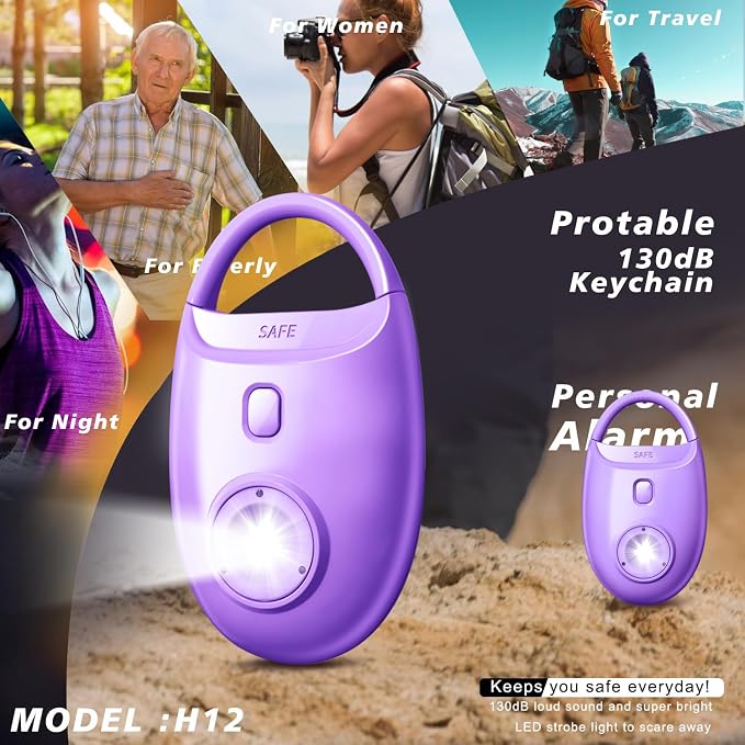 Personal Safety Alarm for Women – 130dB Loud Emergency Siren, Self Defense Keychain with LED Strobe Light, Safe Sound for Children, Girls, Students - Image 4