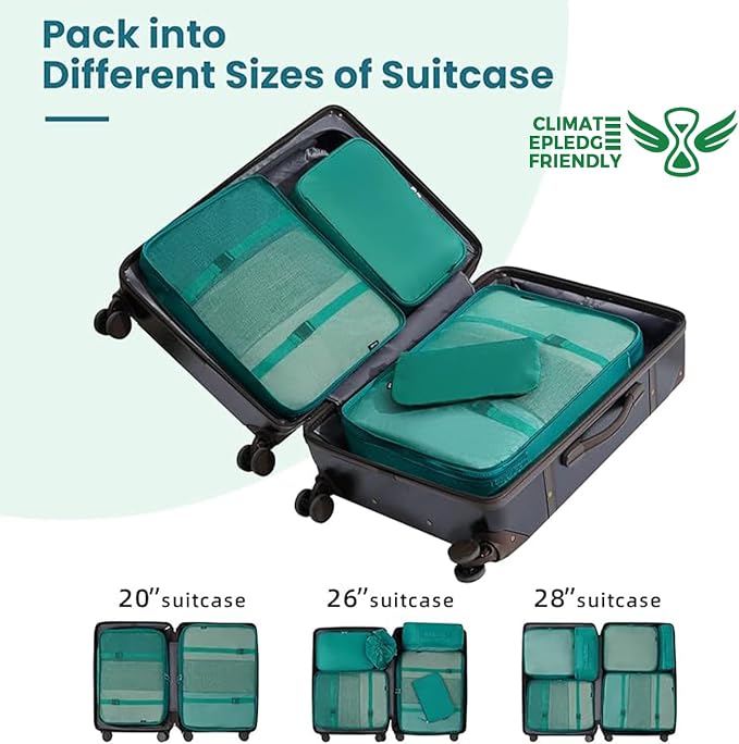 BAGAIL 6 Set/8 Set/10 Set Packing Cubes Various Sizes Packing Organizer for Travel Accessories Luggage Carry On Suitcase - Image 7