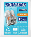 Waterproof Shoe Bags for Travel Packing Storage | Smellproof, Travel Essentials, Multi Purpose, Extra Thick Plastic by Storage+Master