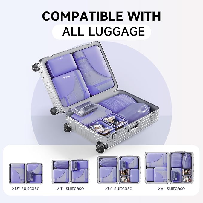 OlarHike 11 Set Packing Cubes for Travel, Gifts for Women Mom,Anti-Tearing Suitcase Organizer with Over 1000 pcs Mesh Holes,Vacation Essentials & Accessories for Cruise Ship - Image 9