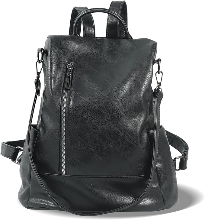 Small Women Backpack Purse PU Leather Anti-theft Casual Shoulder Bag Fashion Ladies Satchel Bags by Unknown