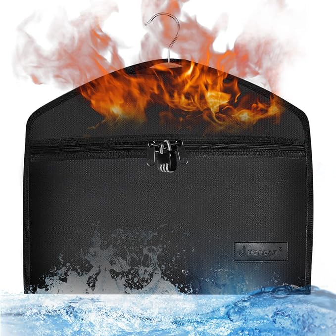 JUGREAT Fireproof Hanger Diversion Safe Bag With Lock, Hidden Storage for Valuables, Secret Under Clothes With Hidden Compartment to Hide Items for Home or Travel - 1 Pack by JUGREAT