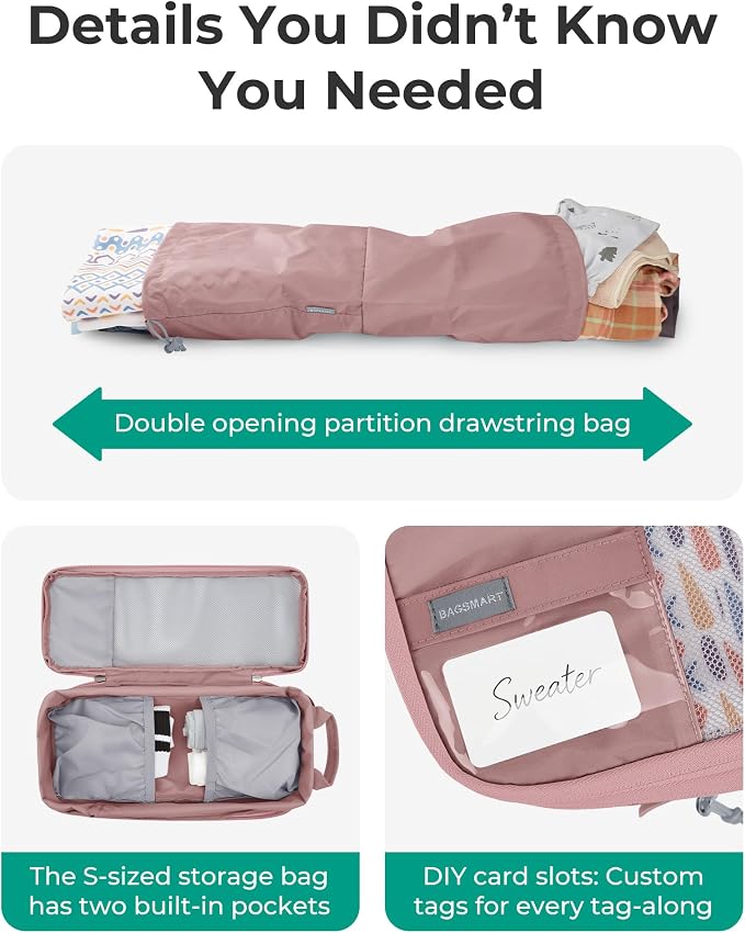 BAGSMART Compression Packing Cubes for Travel Essentials | 14 Set /6 Set /4 Set/2 Set, Lightweight, Durable - Image 5
