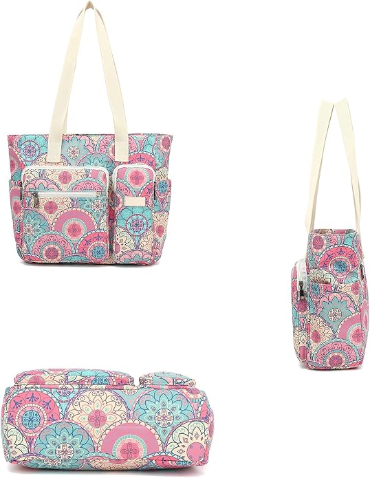 Women Tote Bag With Muti-Pockets,Lightweight Shoulder Bag,Large Capacity Handbag for Travel, Work, Gym - Image 6