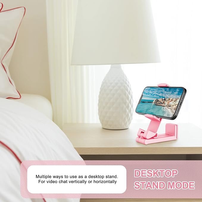 Perilogics Airplane Phone Holder Mount Universal in Flight Hands Free Viewing with Multi-Directional Dual 360 Degree Rotation (Pink) - Image 4