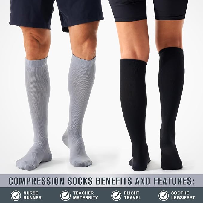 Compression Socks for Women and Men(3 Pairs)15-20mmHg - Best Circulation Support Socks - Image 6