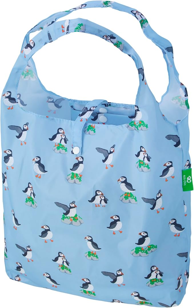 ECO CHIC Foldable Reusable Grocery Bags - Lightweight, Recycled & Reusable Shopping Bag - Waterproof Packable Tote by ECOCHIC