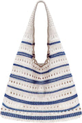 Sightor Crochet Tote Bag, Mesh Beach Bag Knit Summer Hobo Bag for Women | Beach Tote bag Vacation Outfits Aesthetic Boho Bag by Sightor