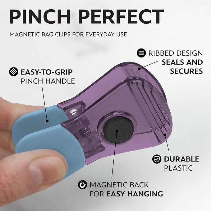Disney Stitch Magnetic Chip Clips, Set of 6 | Airtight food storage bag clips for snack, cereal, and coffee bags, great for pantry and fridge, magnet displays kids artwork - Image 5