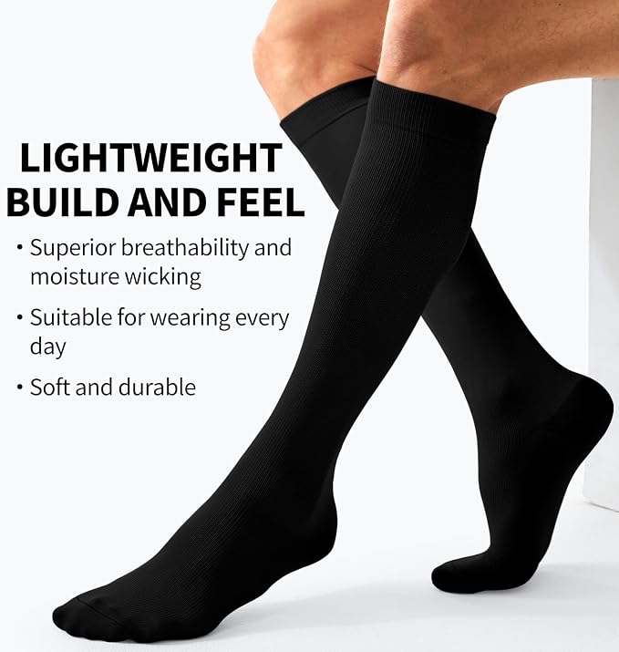Compression Socks for Women & Men (3 pairs) - Best Support for Nurses, Running, Hiking, Recovery & Flight Socks - Image 5