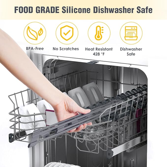Tomorotec Roll Up Dish Drying Rack with Silicone Coating, Deep Gray | 304 Stainless Steel with BPA-Free Silicone, Triangle Design Maximizes Sink Corner Space, Fits Compact Kitchens And RVs - Image 6