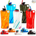 5 Pack Collapsible Water Bottles for Travel – 34oz Foldable Leakproof Water Bottle with Carabiner, Portable Reusable BPA-Free Water Bottle for Hiking,Sports,Camping,Biking by LuLuya