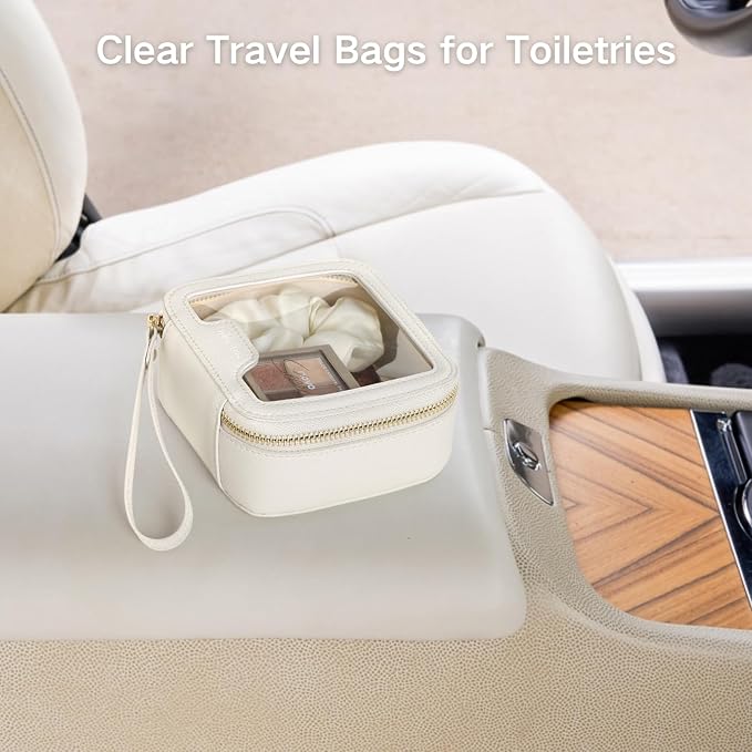 Clear Makeup Bag Foldable - TSA Approved Toiletry Bag for Travel | Metal Zipper, Reinforced Seam, Water Resistant, Medium for Carry-on, Large for Checked Luggage, for Car Storage Organizer - Image 2