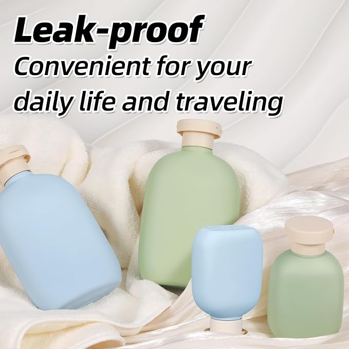 ASEVAT 3.4oz Travel Bottle with Flip Cap, Leak Proof Squeeze Bottles, Refillable Plastic Travel Containers for Creams, Lotion, Foundation, Shampoo, Conditioner - Image 5