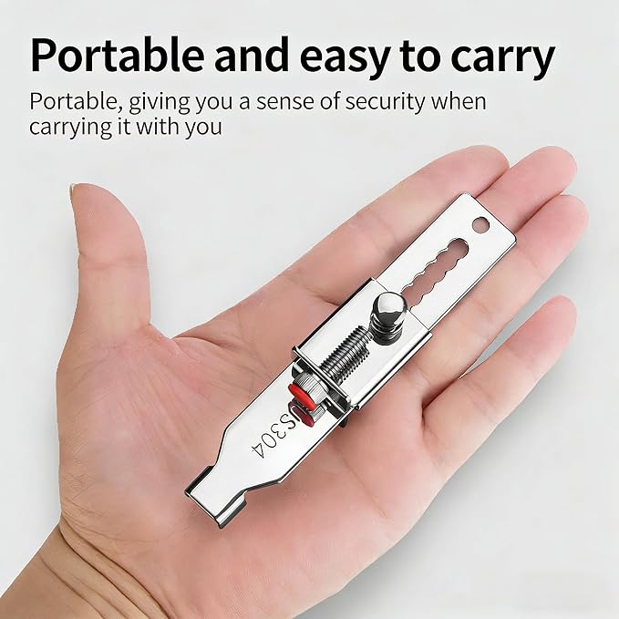 Portable Door Lock for Travel，Hotel Door Safety Locks from Inside，Quick No-Tool Installation, for Additional Safety and Privacy, Perfect for Traveling Hotel Home Apartment College - Image 2