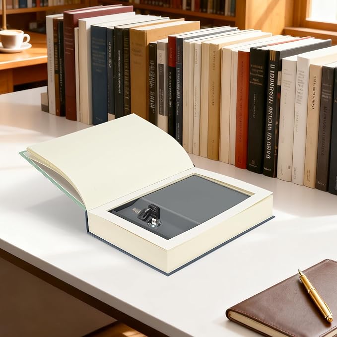 Decorative Book Safe with Key Lock | 10.82" x 7.67" x 1.77" - Image 2